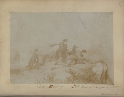 الغزلان المطاردة ، من نقش. بواسطة السير ديفيد بروستر